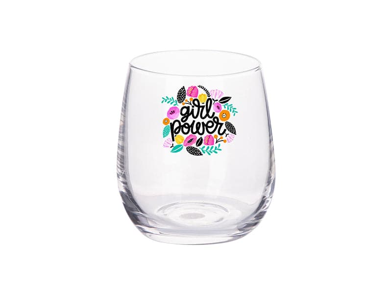 10 oz Sublimation Stemless Wine Glass Clear - Pack of 12